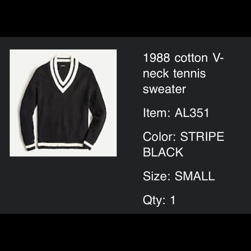 Jcrew Tennis Sweater